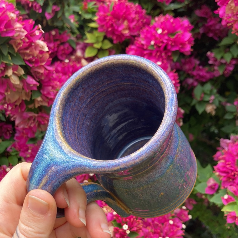 Mug studio pottery coffee tea handmade ceramic stoneware 13oz - Picture 6 of 15